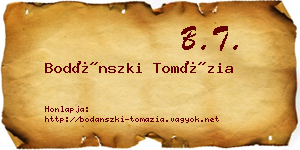 Bodánszki Tomázia névjegykártya